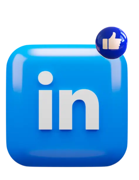 linkedin לוגו 3D עבור לידים חמים